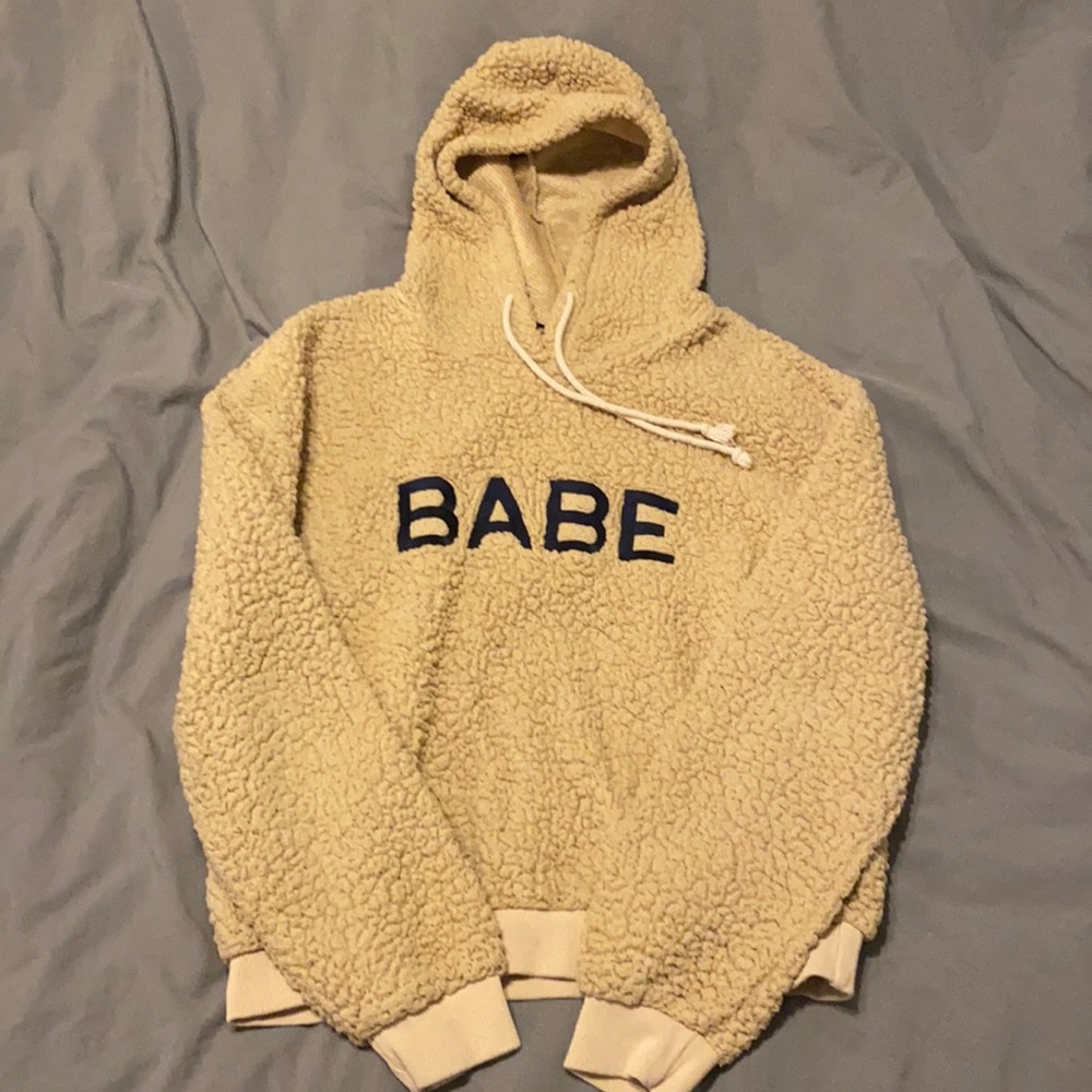 BABE teddy hoodie